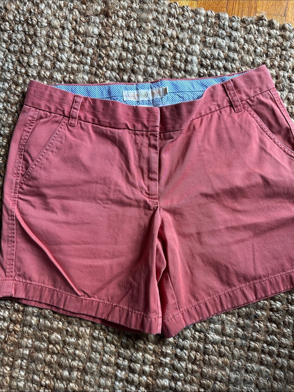 J. Crew Red Cotton Chino Shorts Size 12